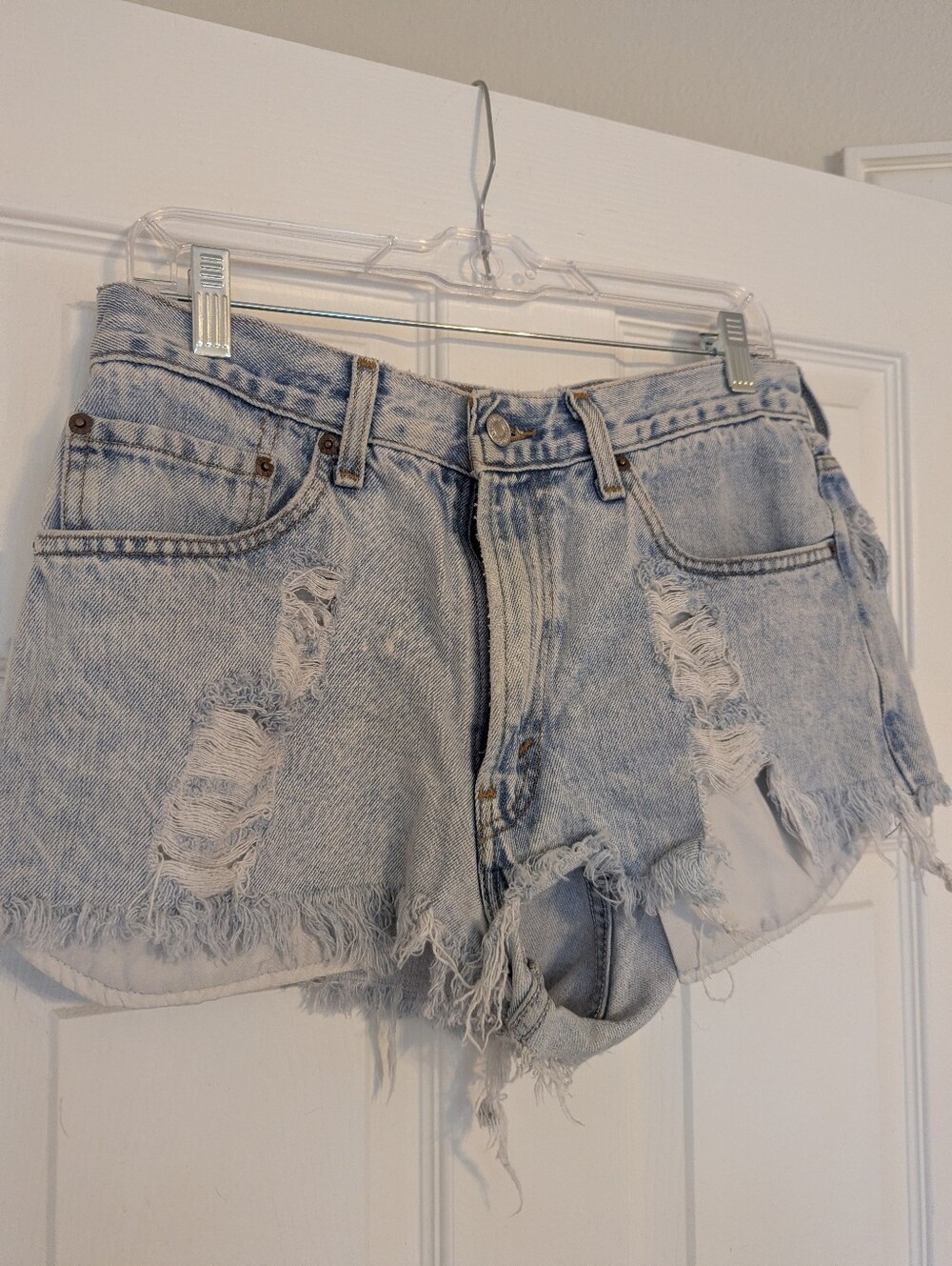 Levi's 550 Distressed Denim Cutoff Shorts